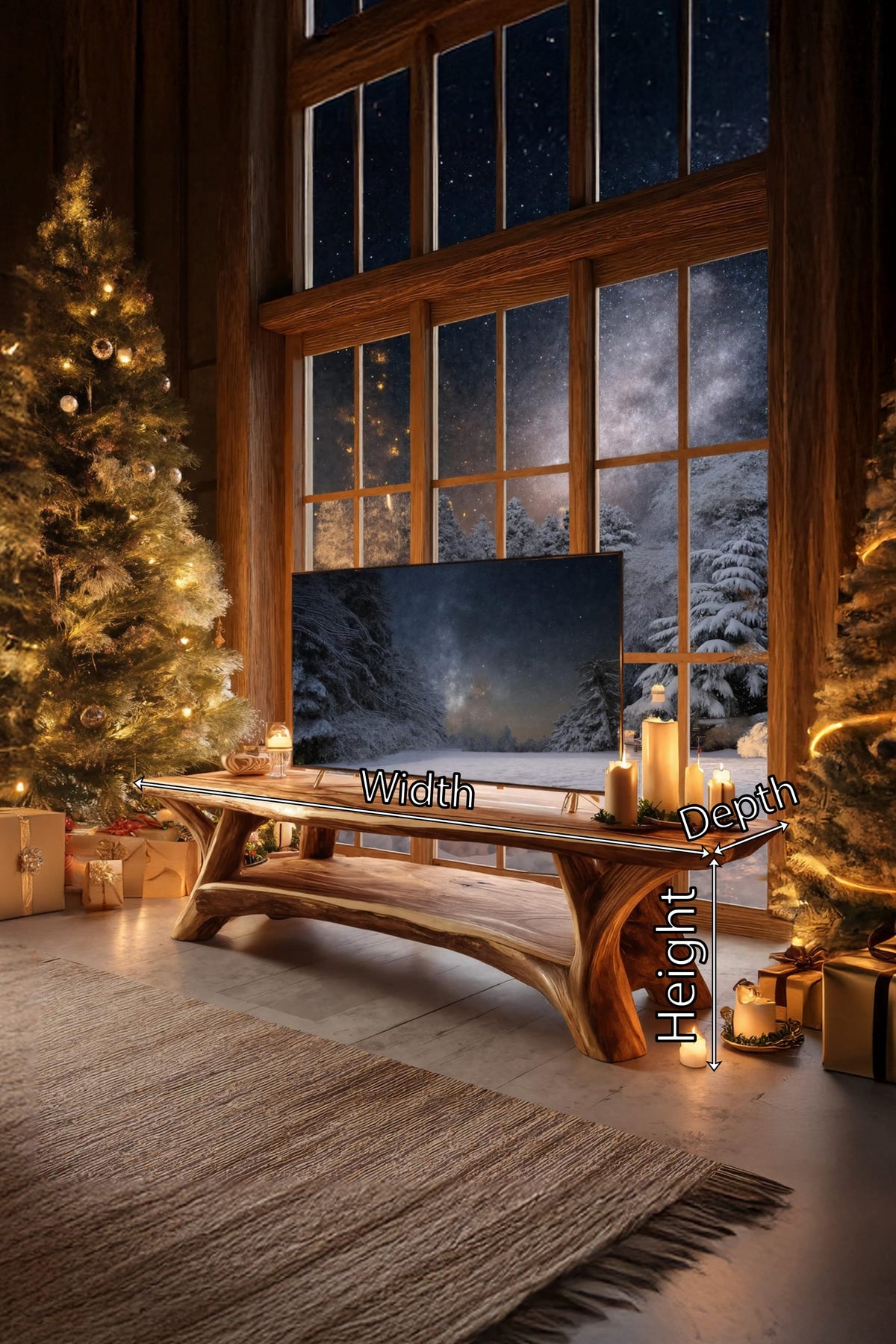 Live Edge Sofa TV Cabinet