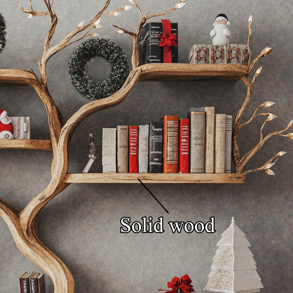 Tree Bookshelf Decor Driftwood Shelf Floating Bookshelf, solid wood, built to order