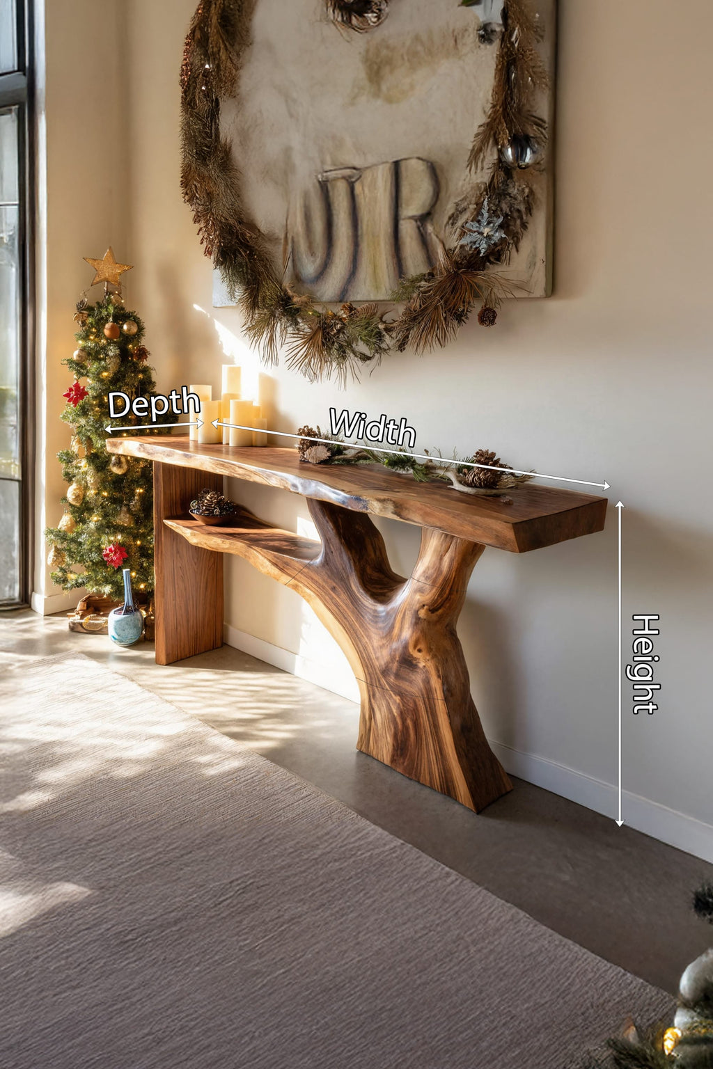 Minimal Behind Mid Century Console Table
