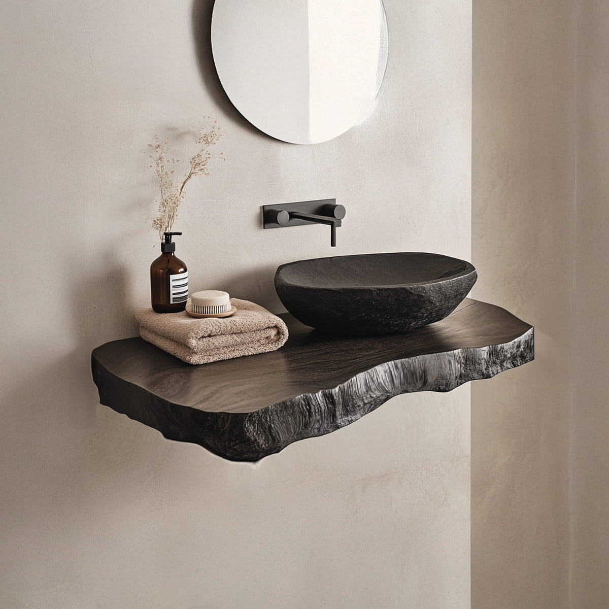 Custom Shelf Vanity Solid Decor Home, solid wood, built to order
