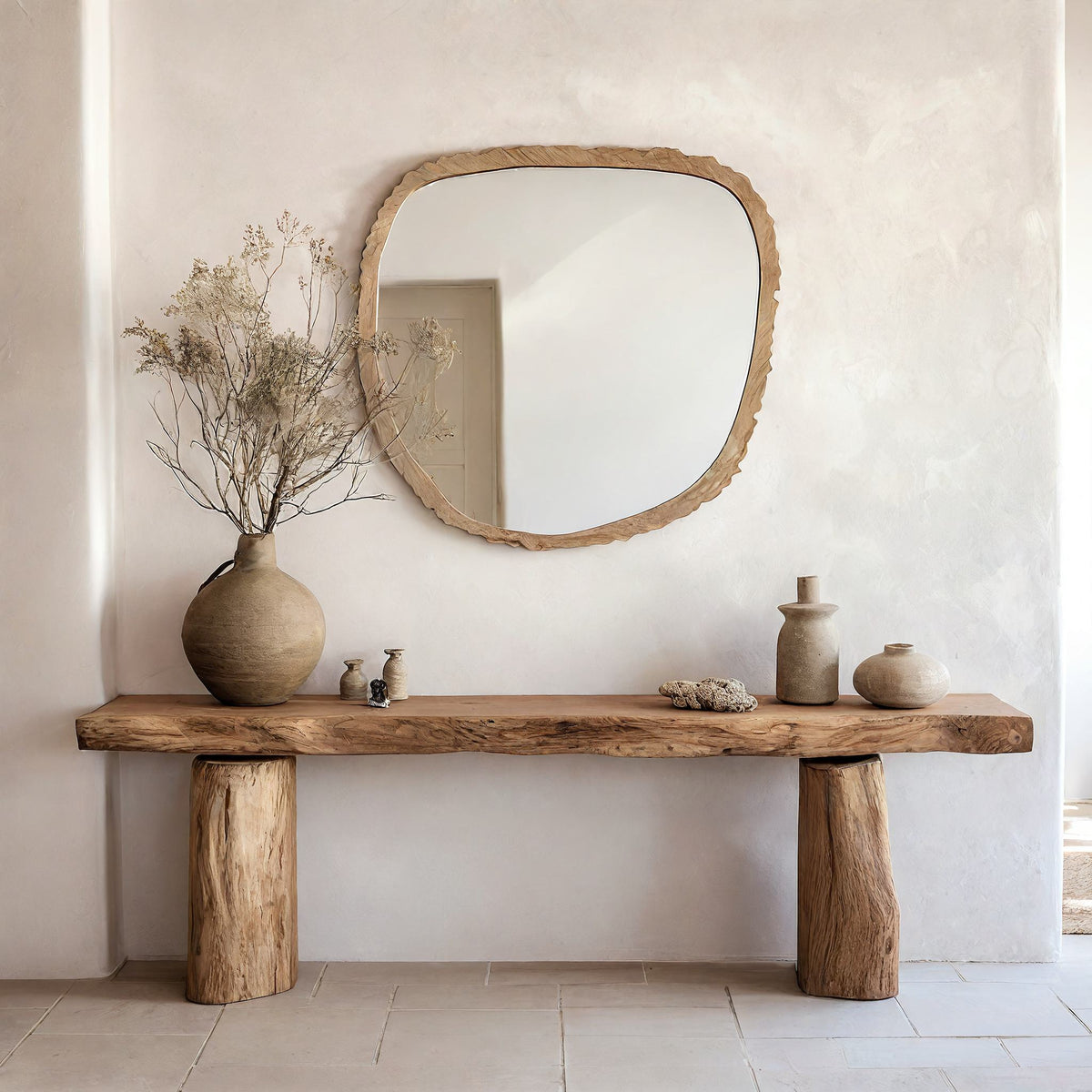 Reclaimed Wood Entryway Side Table, solid wood, built to order
