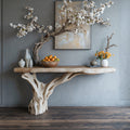 Floating Edge Console Table Handcraft Table Decor, solid wood, built to order