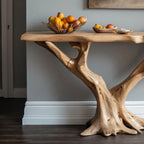 Live Edge Console Table Handcraft, solid wood, built to order