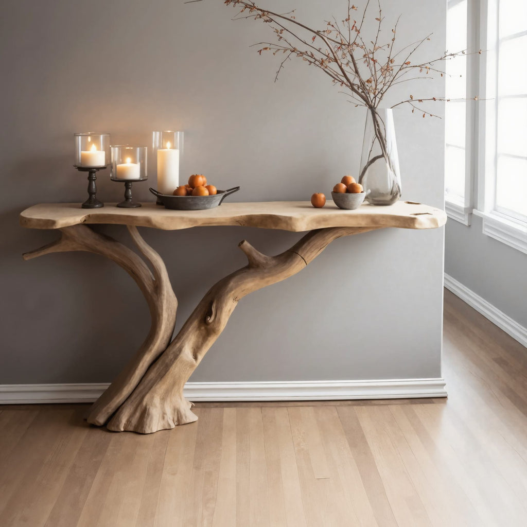 Rustic Console Table Hallwaytable Decorative, solid wood, built to order
