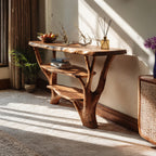 Live Edge Solid Slab Console Table