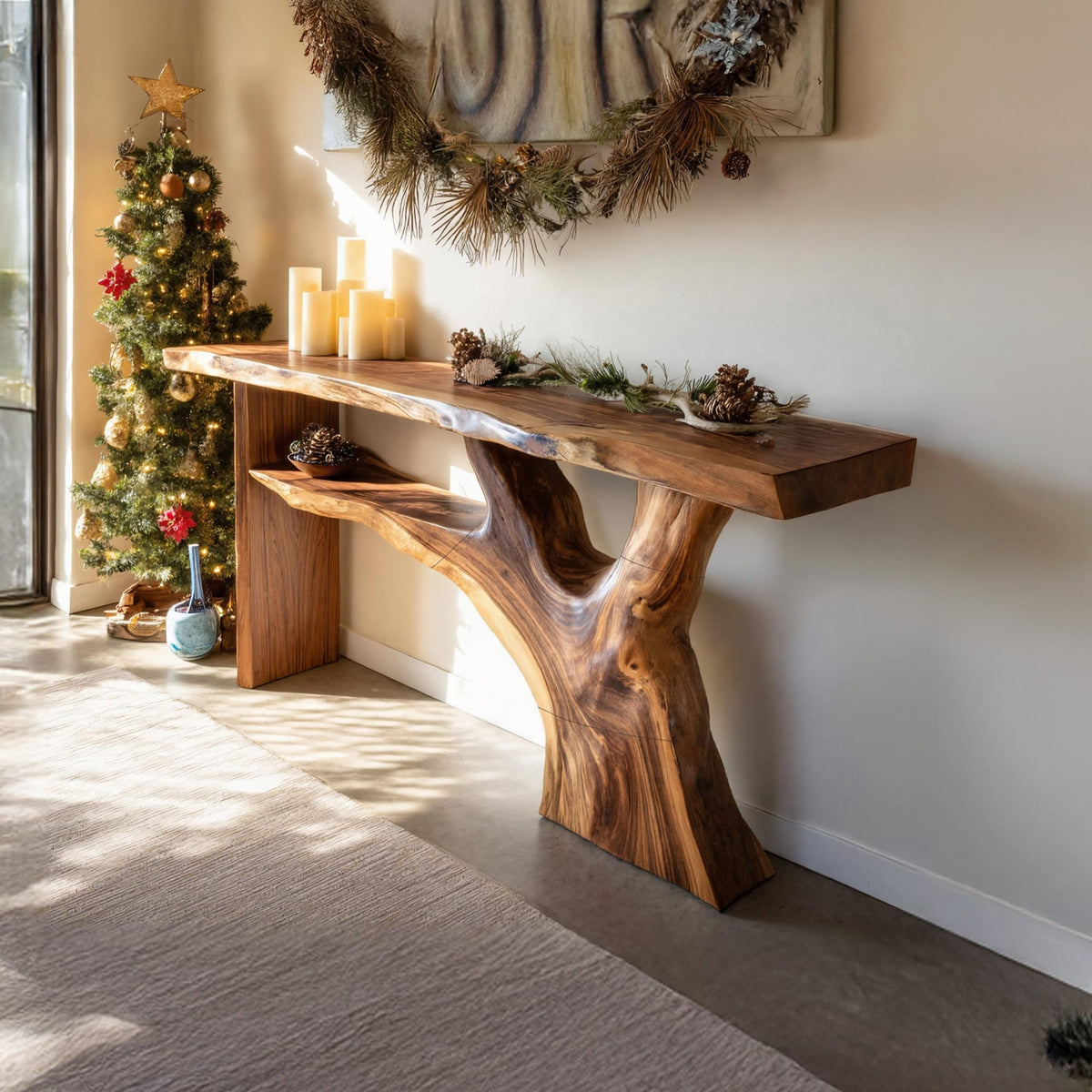 Minimal Behind Mid Century Console Table