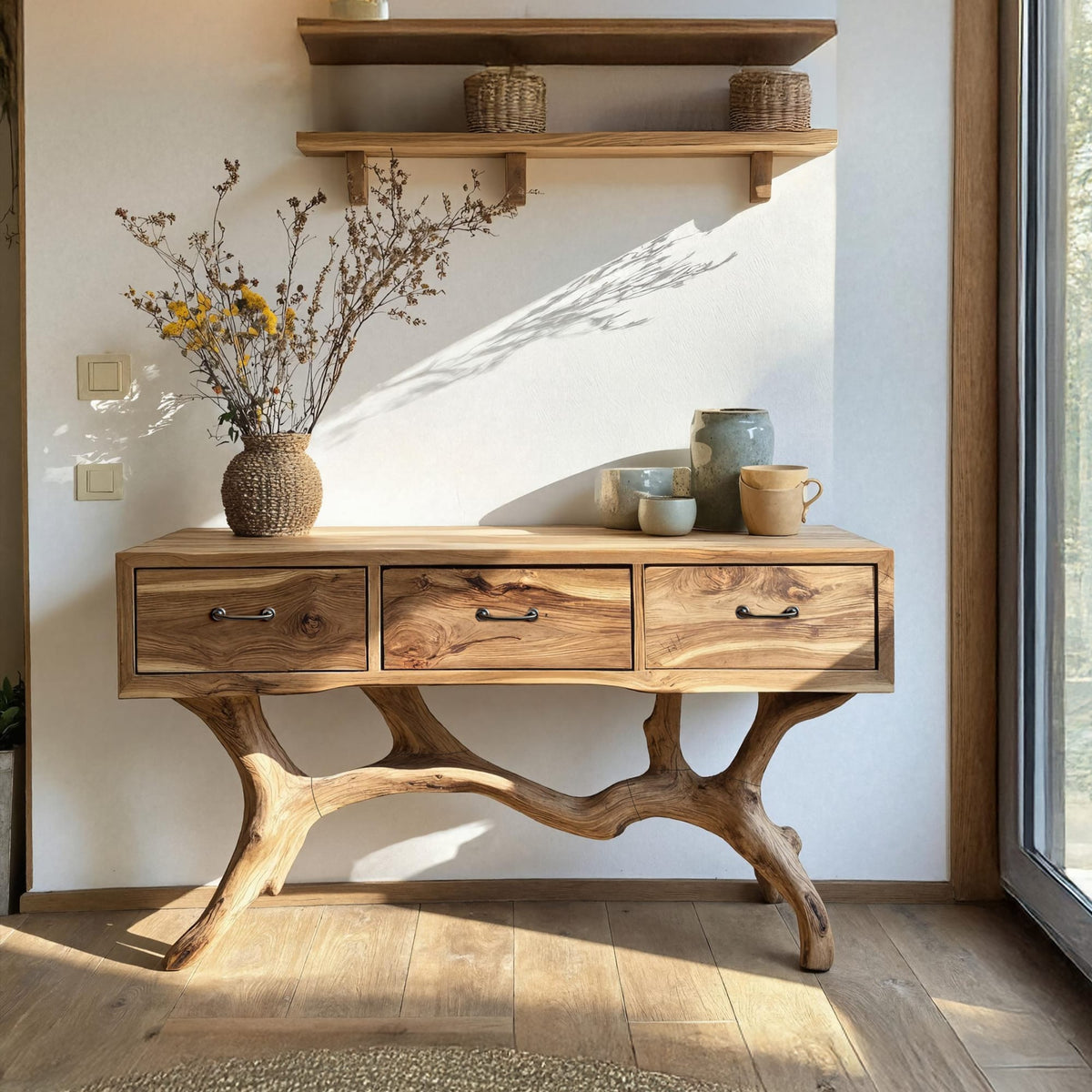 Live Edge Modern Sofa Console Table