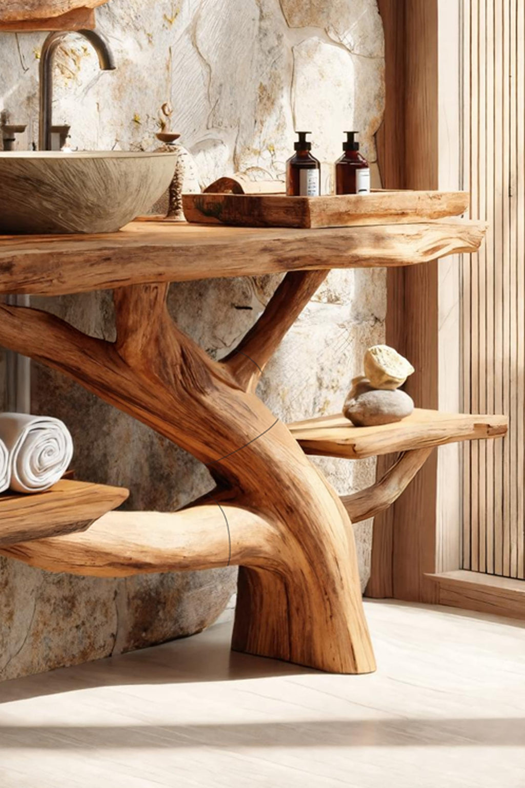 Live Edge Bathroom Solid Vanity