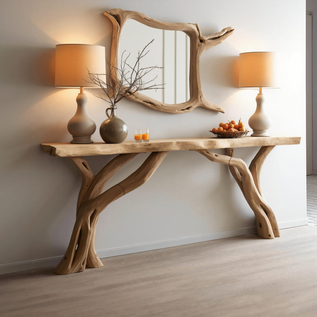 Rustic Console Table Entry Table Decorative, solid wood, built to order