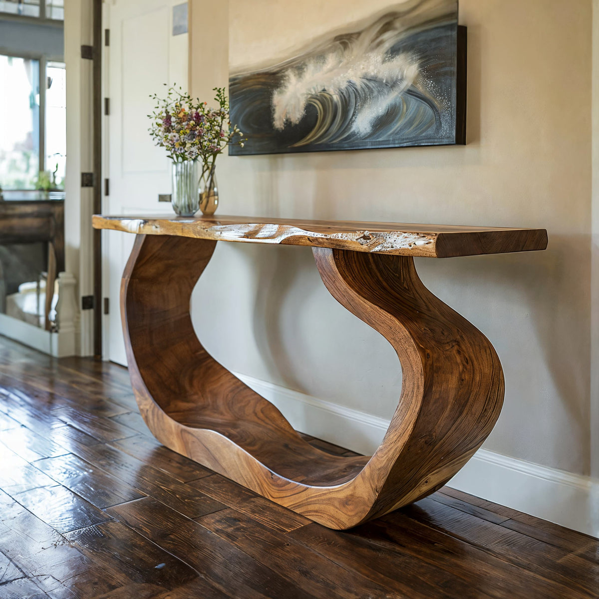 Handcraft Entryway Table Decor, solid wood, built to order