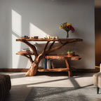 Live Edge Solid Accent Console Table