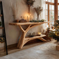 Solid Retro Mid Century Console Table