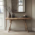 Curve Console Table Handcraft, solid wood, built to order