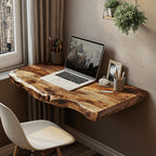 Farmhouse Floating Desk, solid wood, built to order