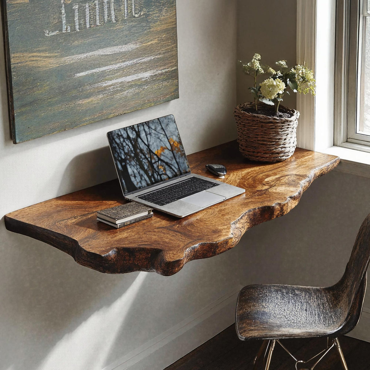 Mid Century Floating Console Table