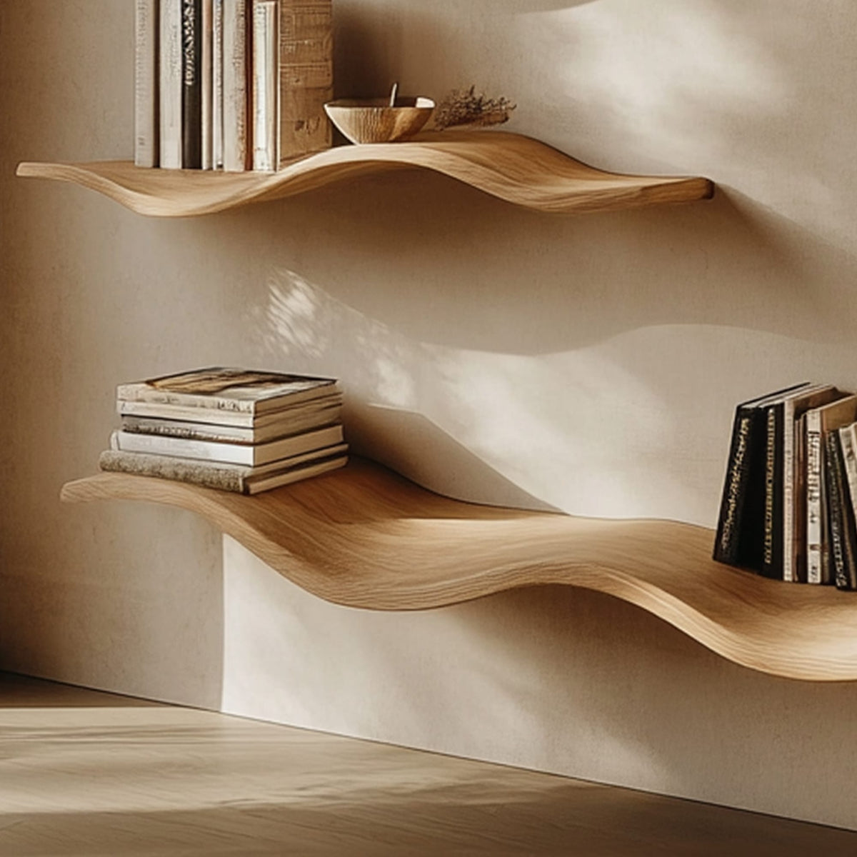 Custom Wood Floating Shelves Living Room New Year Home Decor, solid wood, built to order