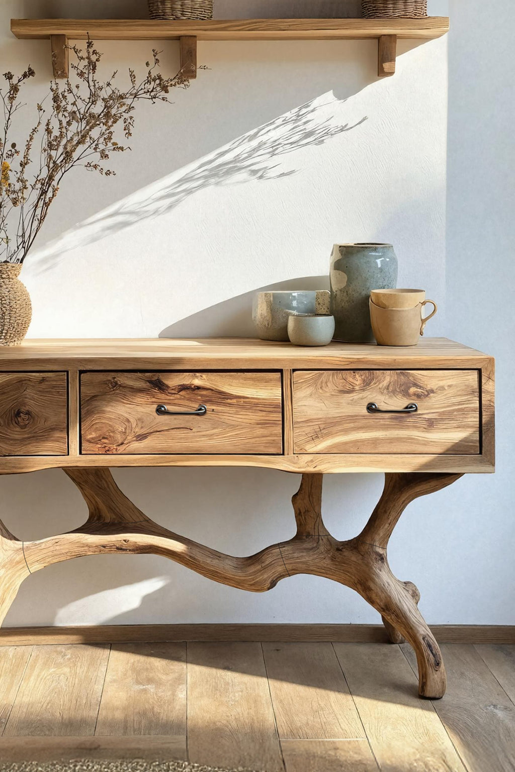 Live Edge Modern Sofa Console Table