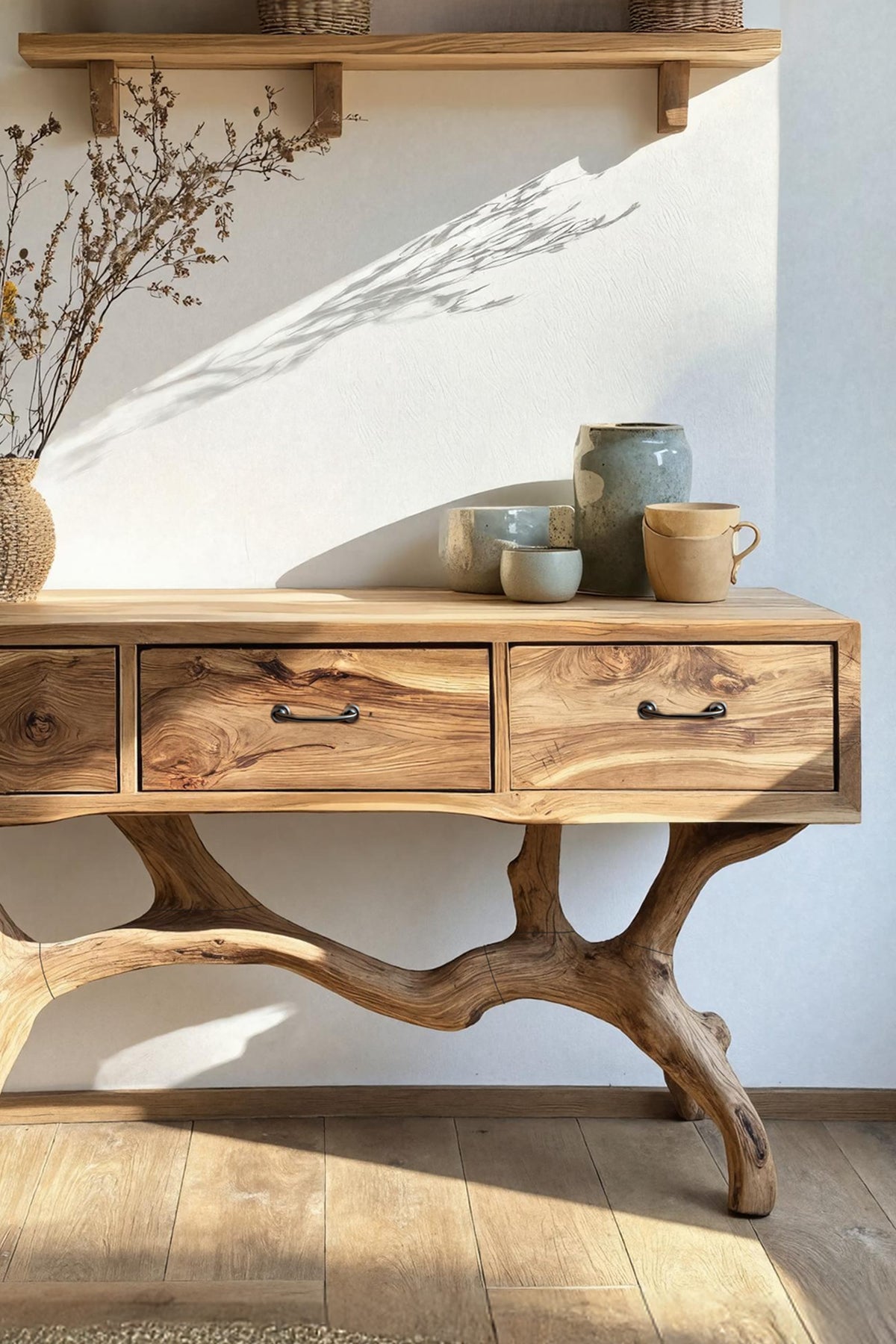 Live Edge Modern Sofa Console Table