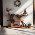 Solid Sleek Mid Century Console Table