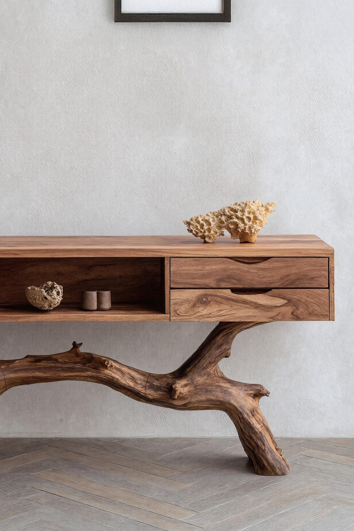 Live Edge Sofa Modern Console Table