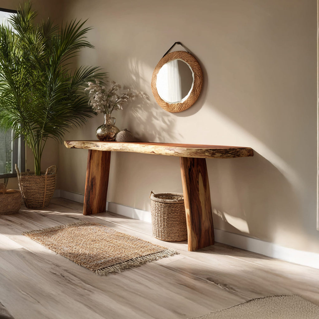 Live Edge Entryway Solid Console Table