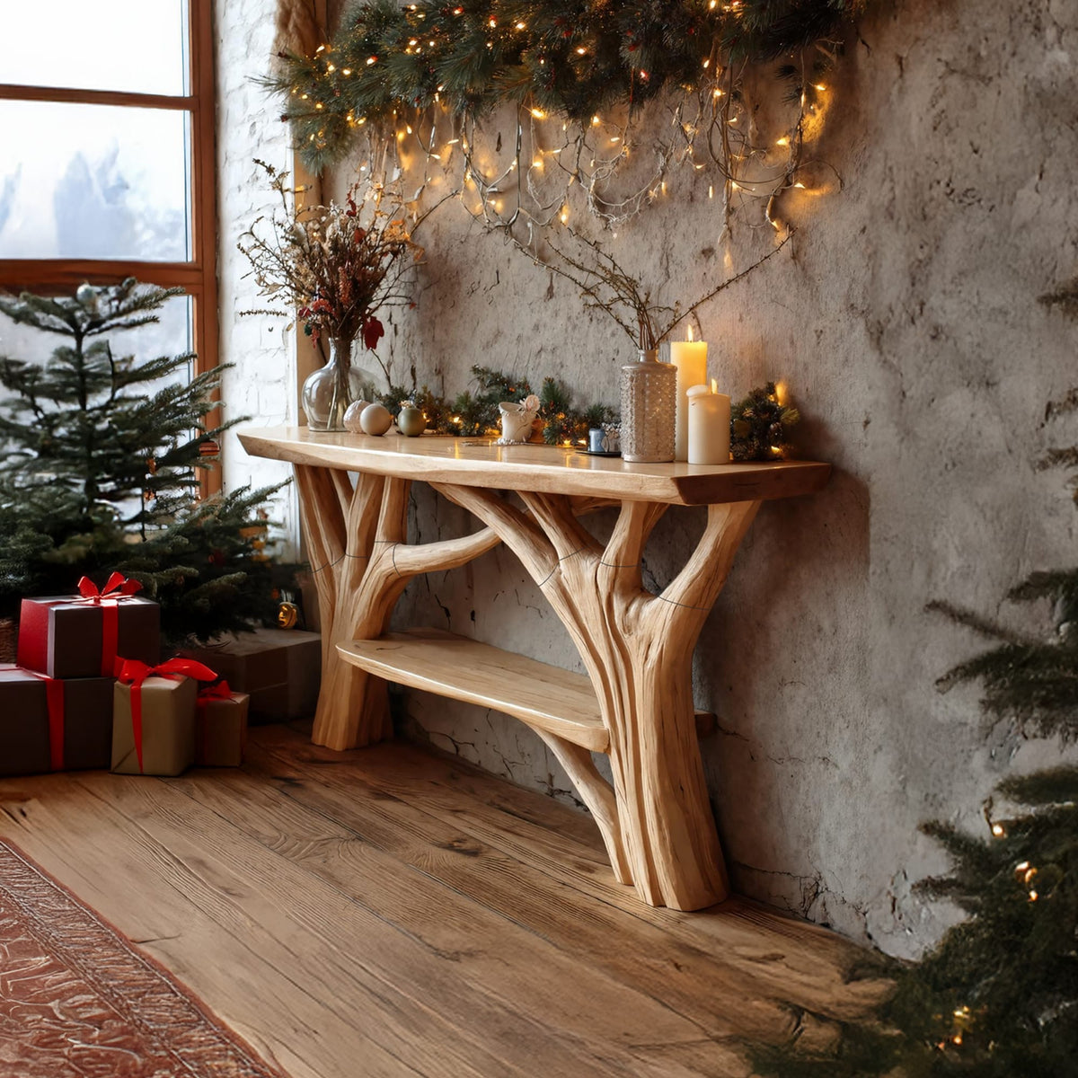 Solid Behind Console Table