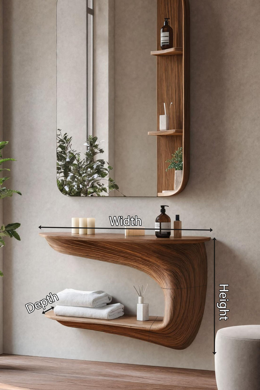 Solid Dressing Storage Makeup Vanity