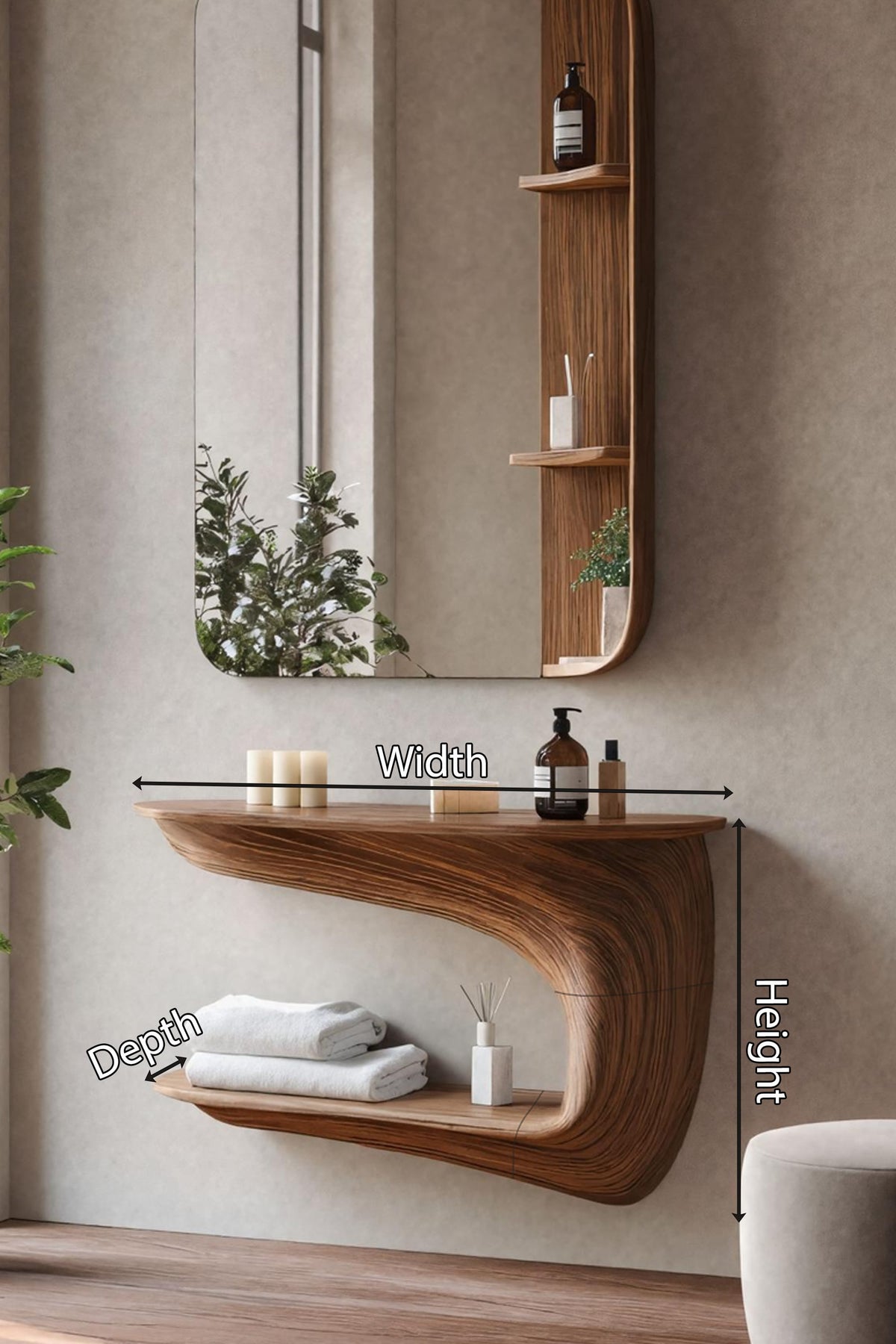Solid Dressing Storage Makeup Vanity