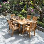 Family Dining Set Garden Dining Table Handcrafted Decor Garden Gift, solid wood, built to order