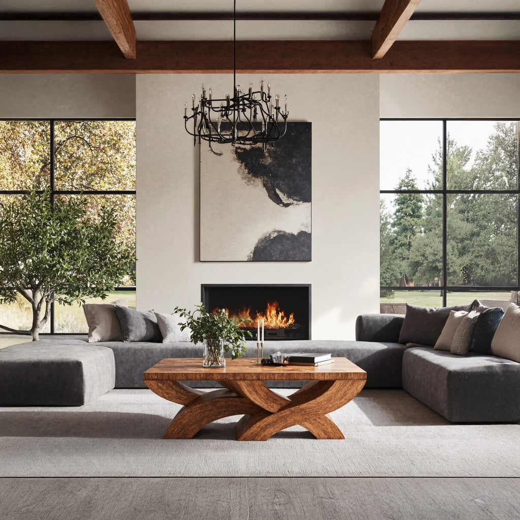 Handcrafted Coffee Table for Warm Ambience, solid wood, built to order