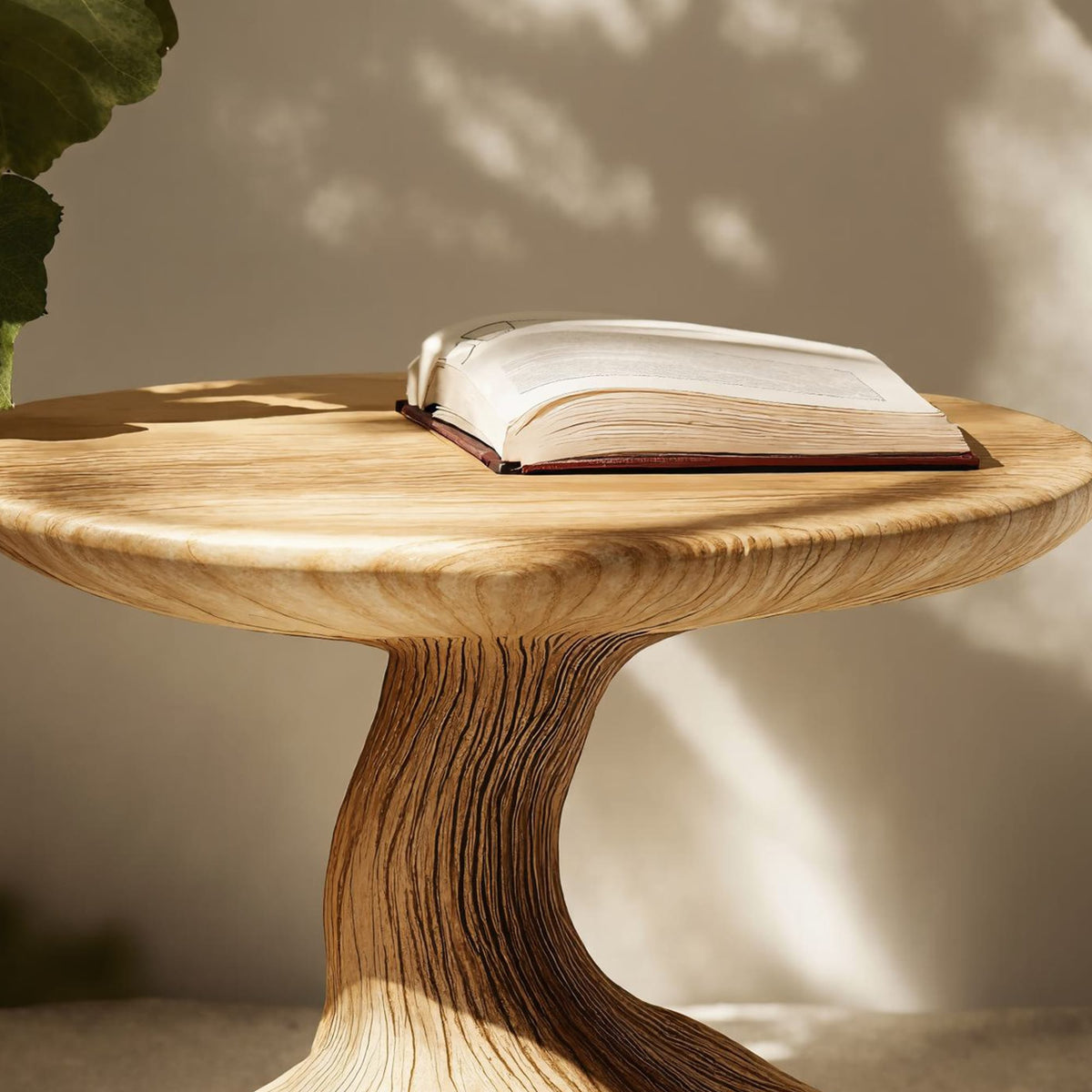 Handcrafted Mushroom End Table, solid wood, built to order