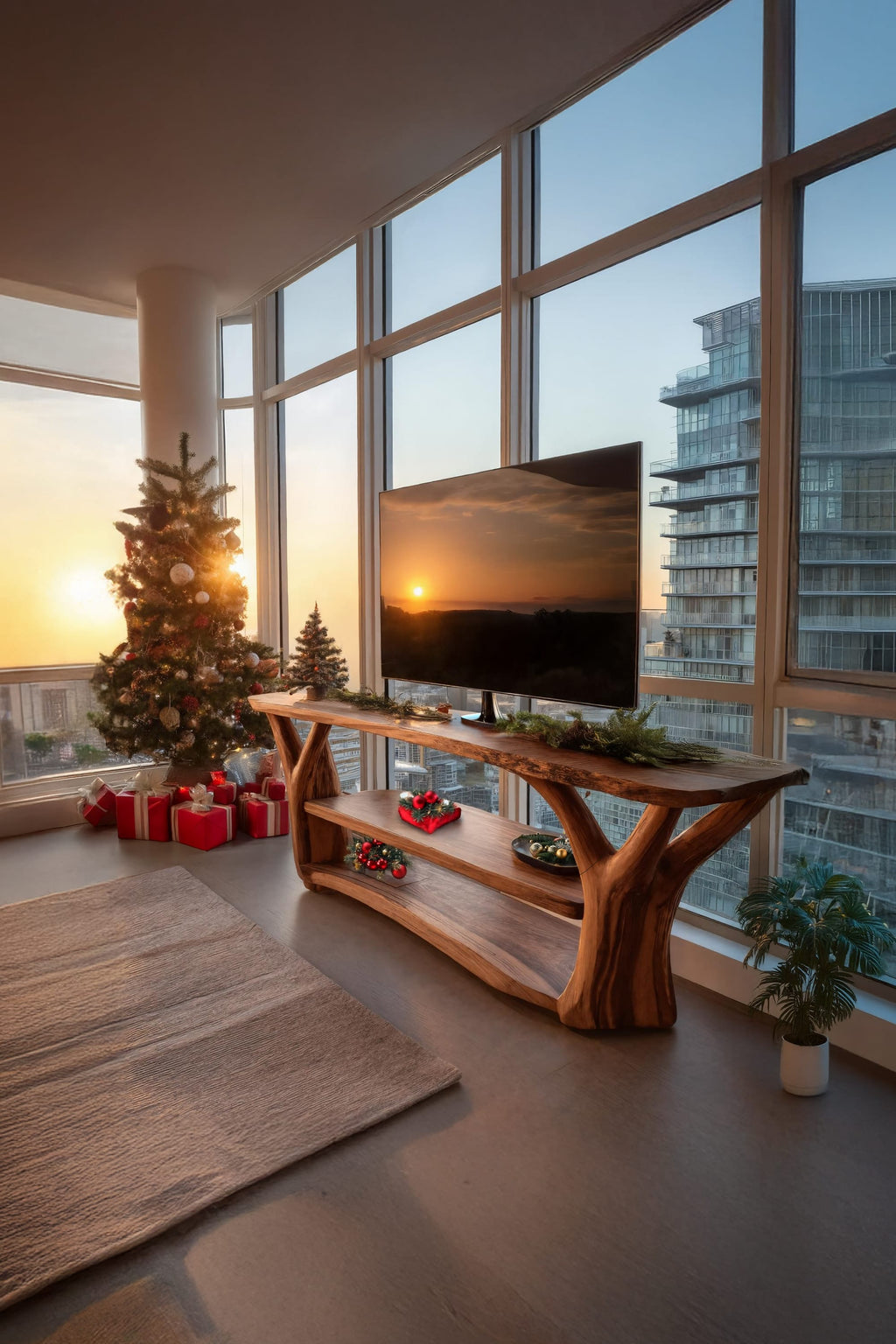 Live Edge Entertainment Mid Century TV Cabinet