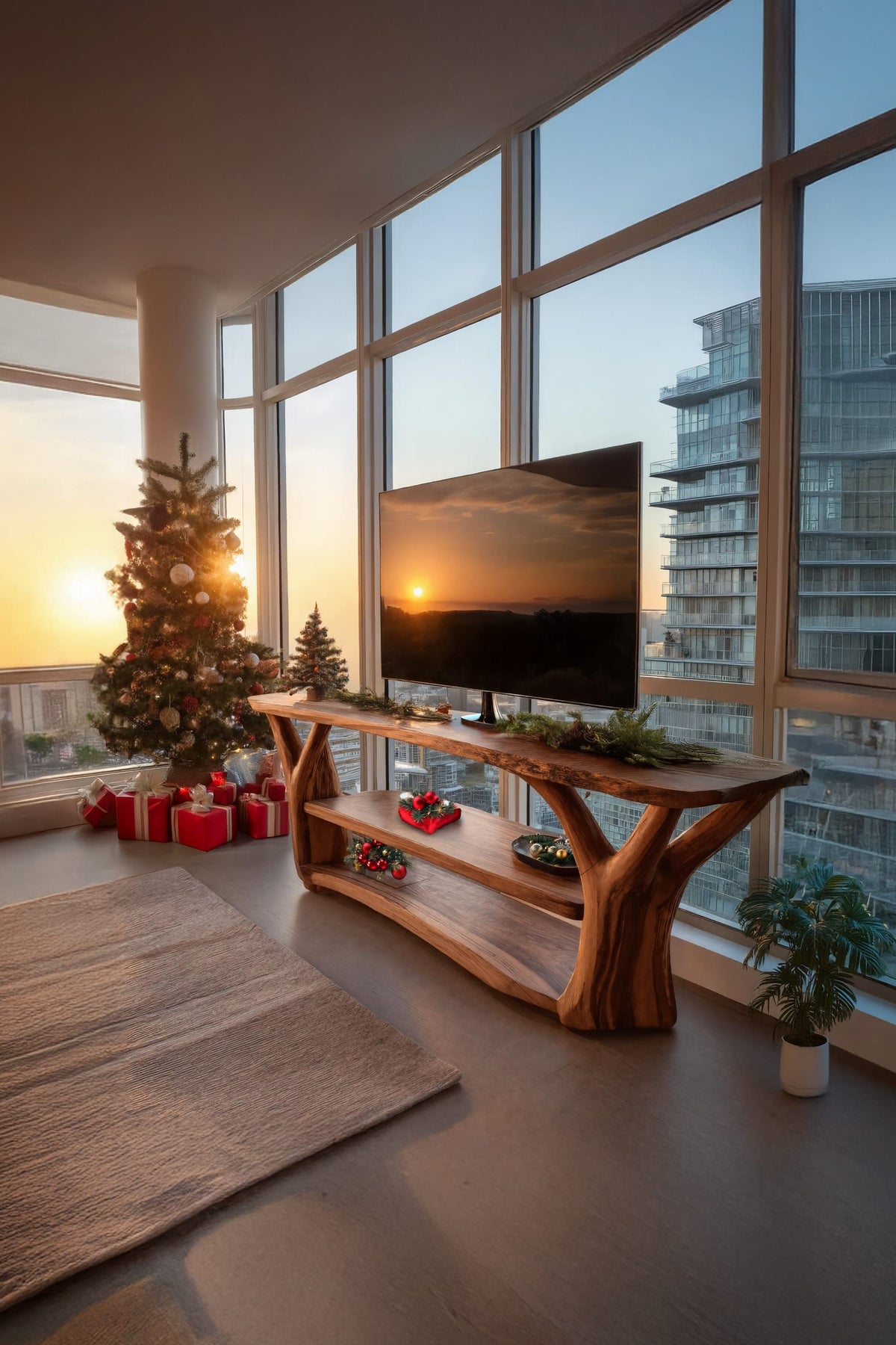 Live Edge Entertainment Mid Century TV Cabinet