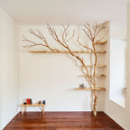 Tree Branch Floating Shelf Driftwood Art Decor, solid wood, built to order