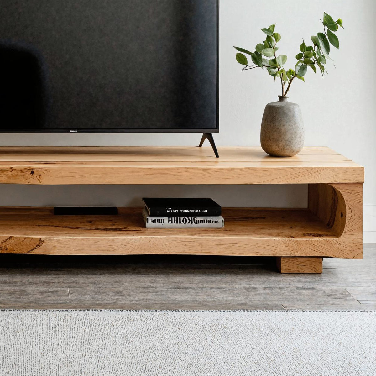 Handcrafted TV Console TV Cabinet Stand, solid wood, built to order