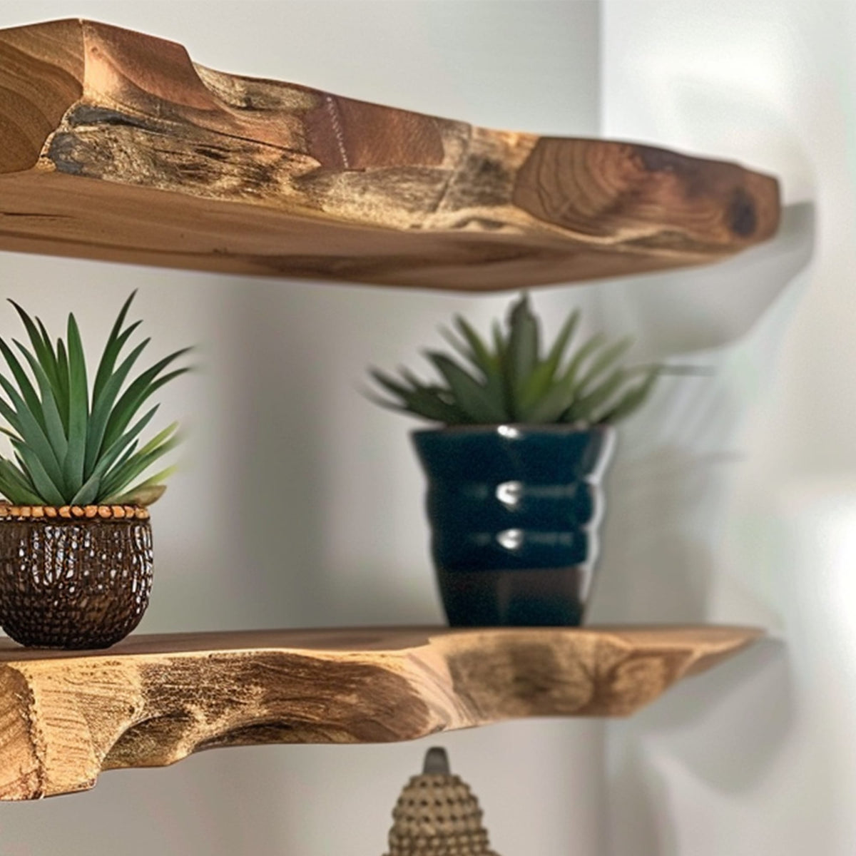 Corner Wall Shelf Long Floating Shelf, solid wood, built to order