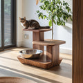 Handcrafted Pet Food Stand, solid wood, built to order