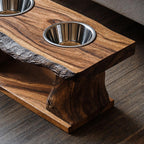 Farmhouse Dog Feeding Stand Kitchen Decor, solid wood, built to order