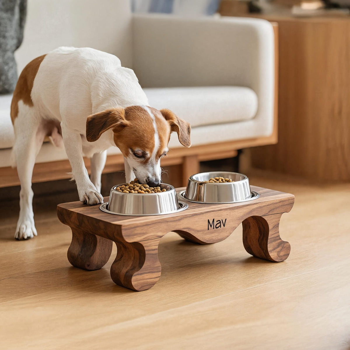Handcrafted Feeding Stand, solid wood, built to order