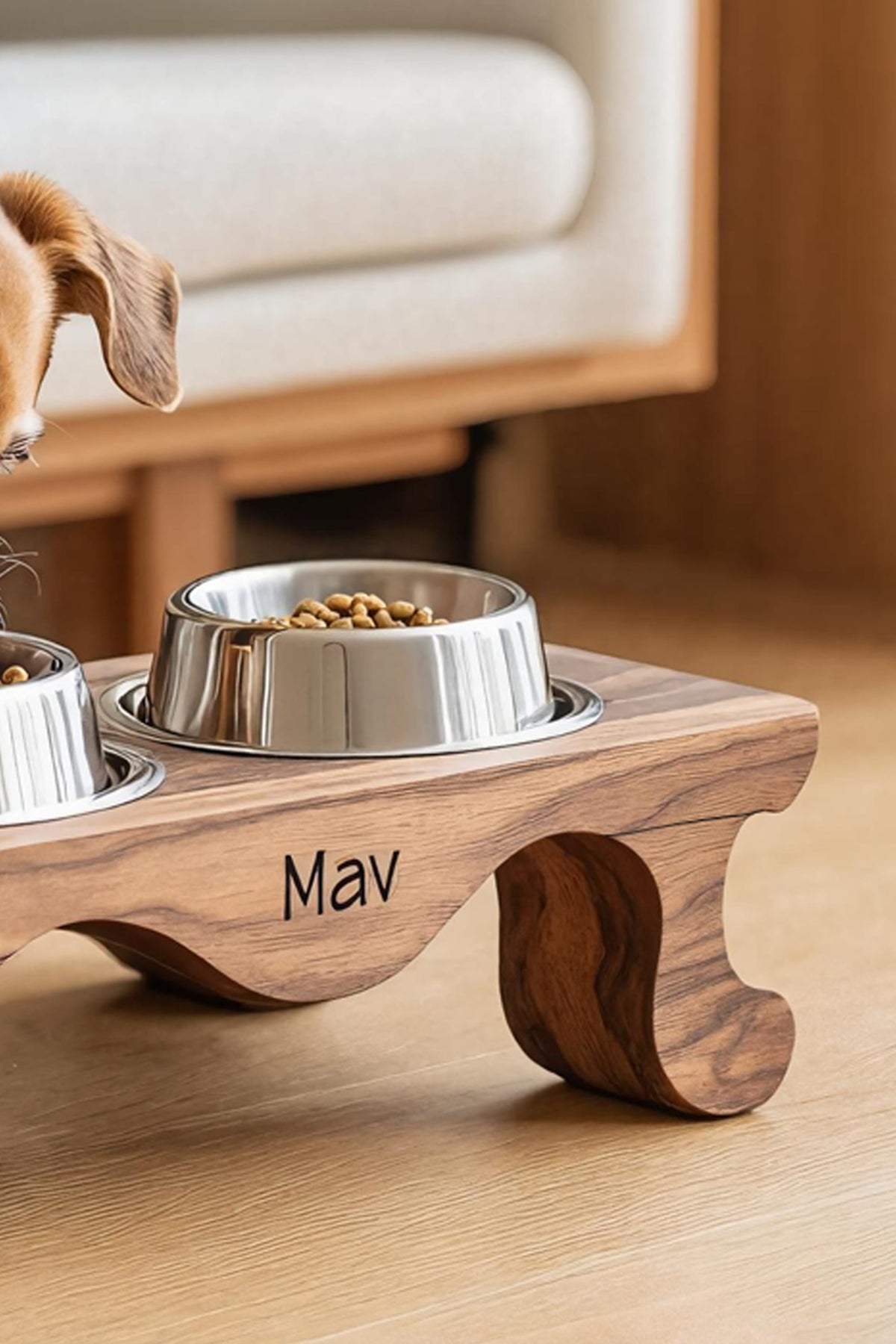 Handcrafted Feeding Stand, solid wood, built to order