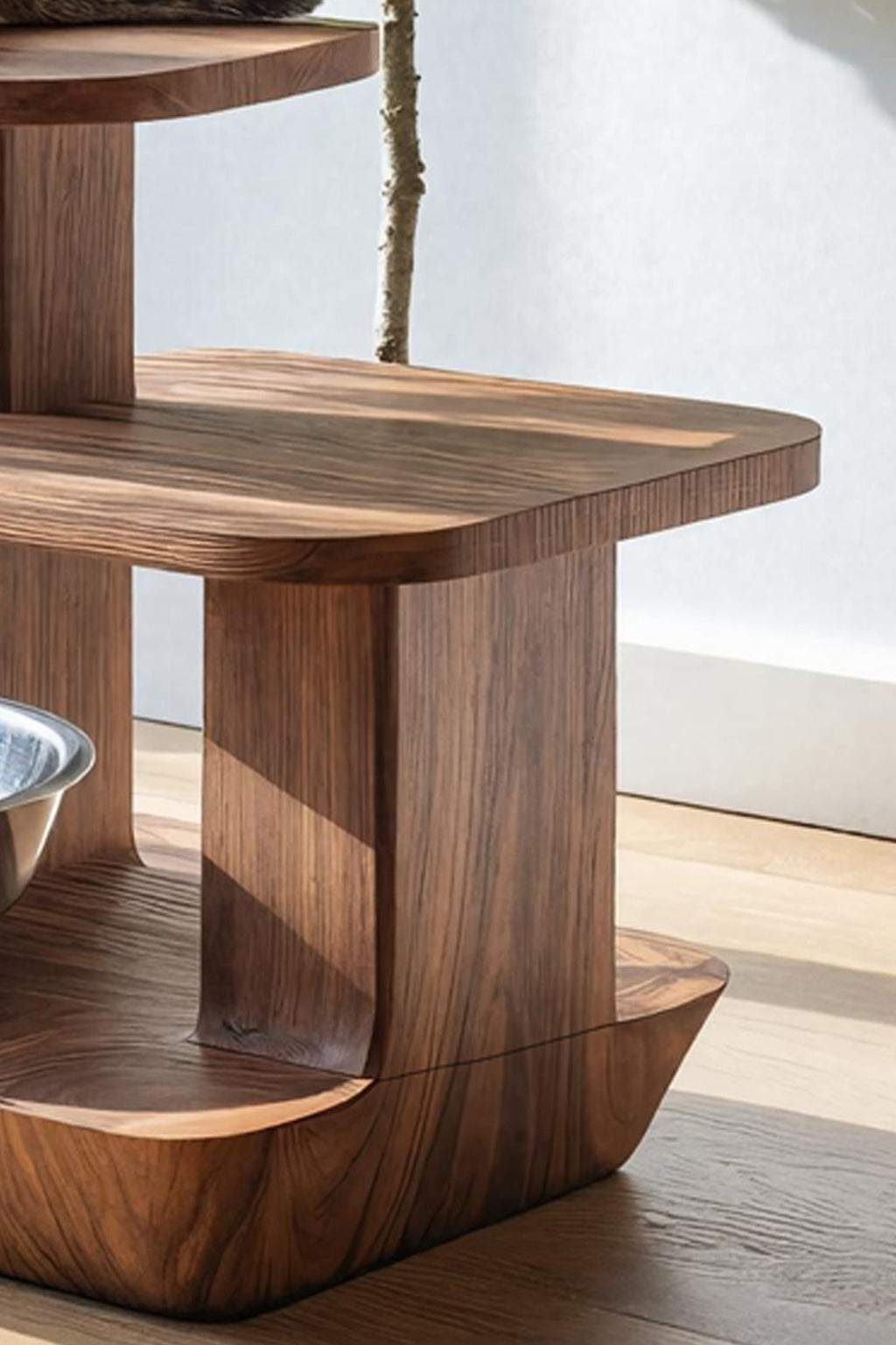 Handcrafted Pet Food Stand, solid wood, built to order