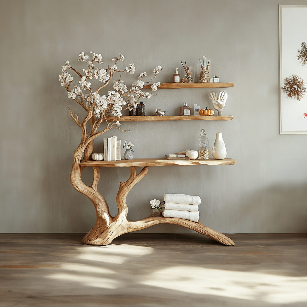 Handmade Console Table Wall Mounted Table, solid wood, built to order