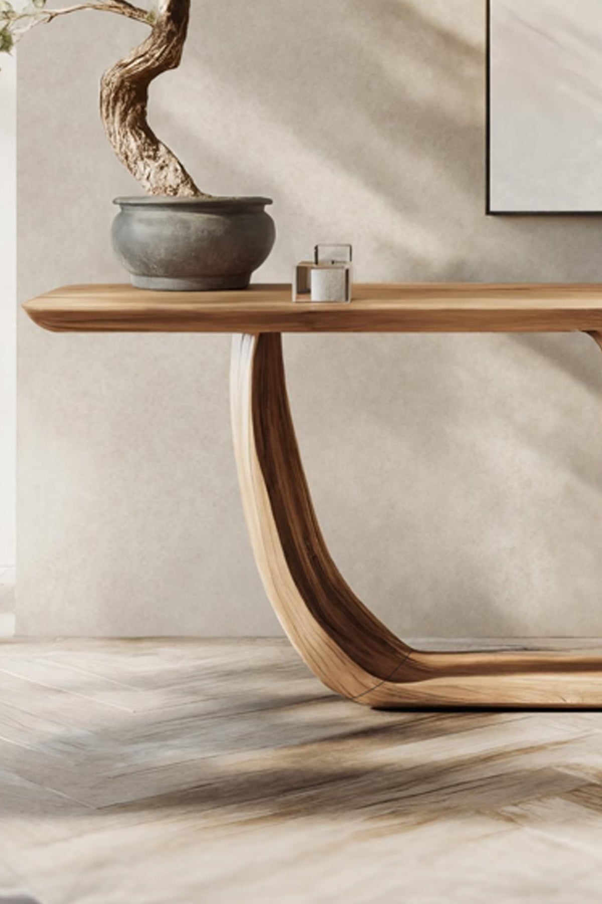Handcrafted Live Edge Entryway Table, solid wood, built to order