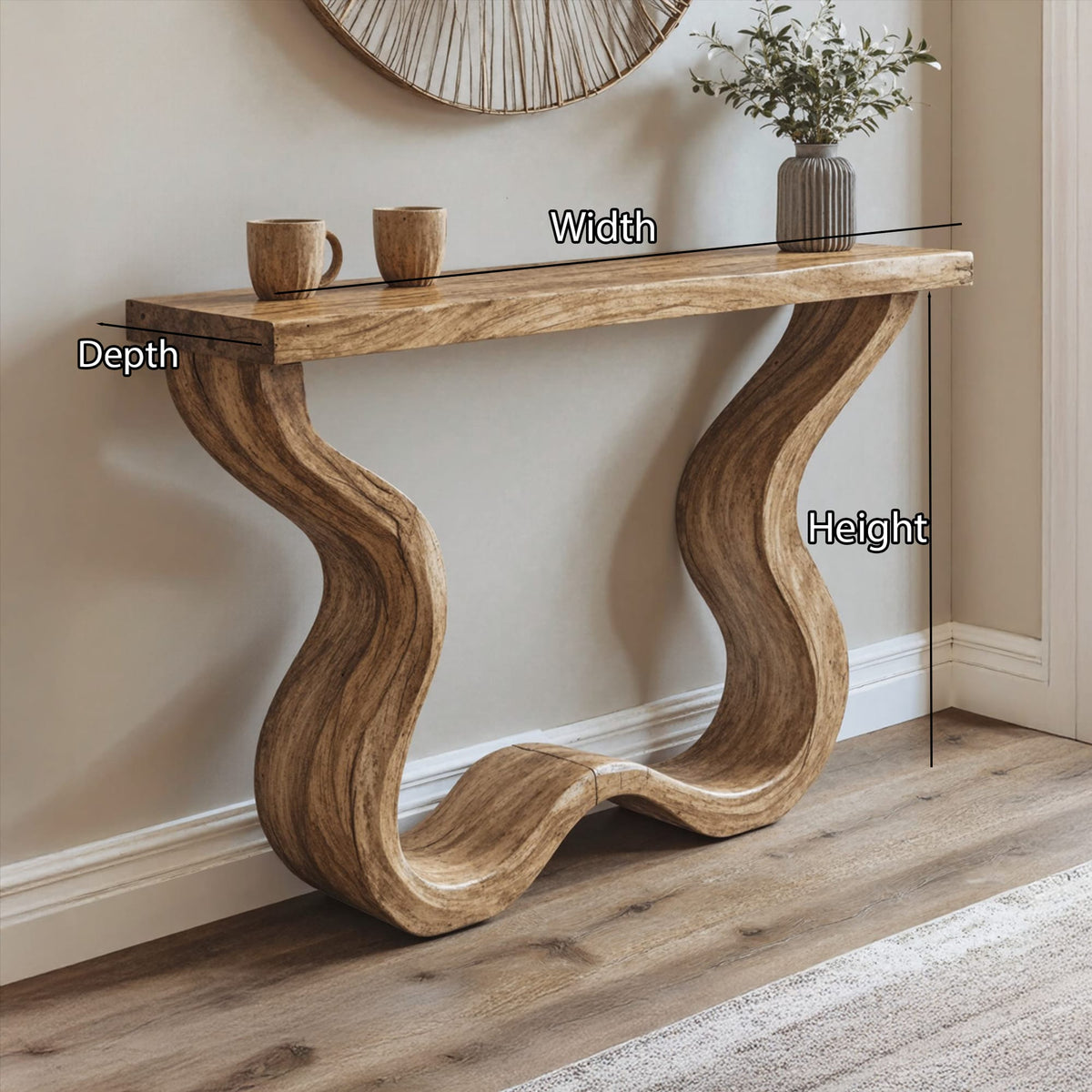 Rustic Console Table Entry Side Table, solid wood, built to order