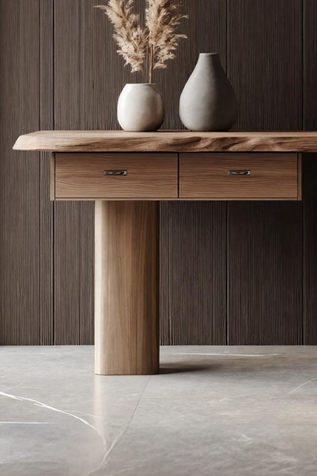 Mid Century Minimal Sofa Console Table