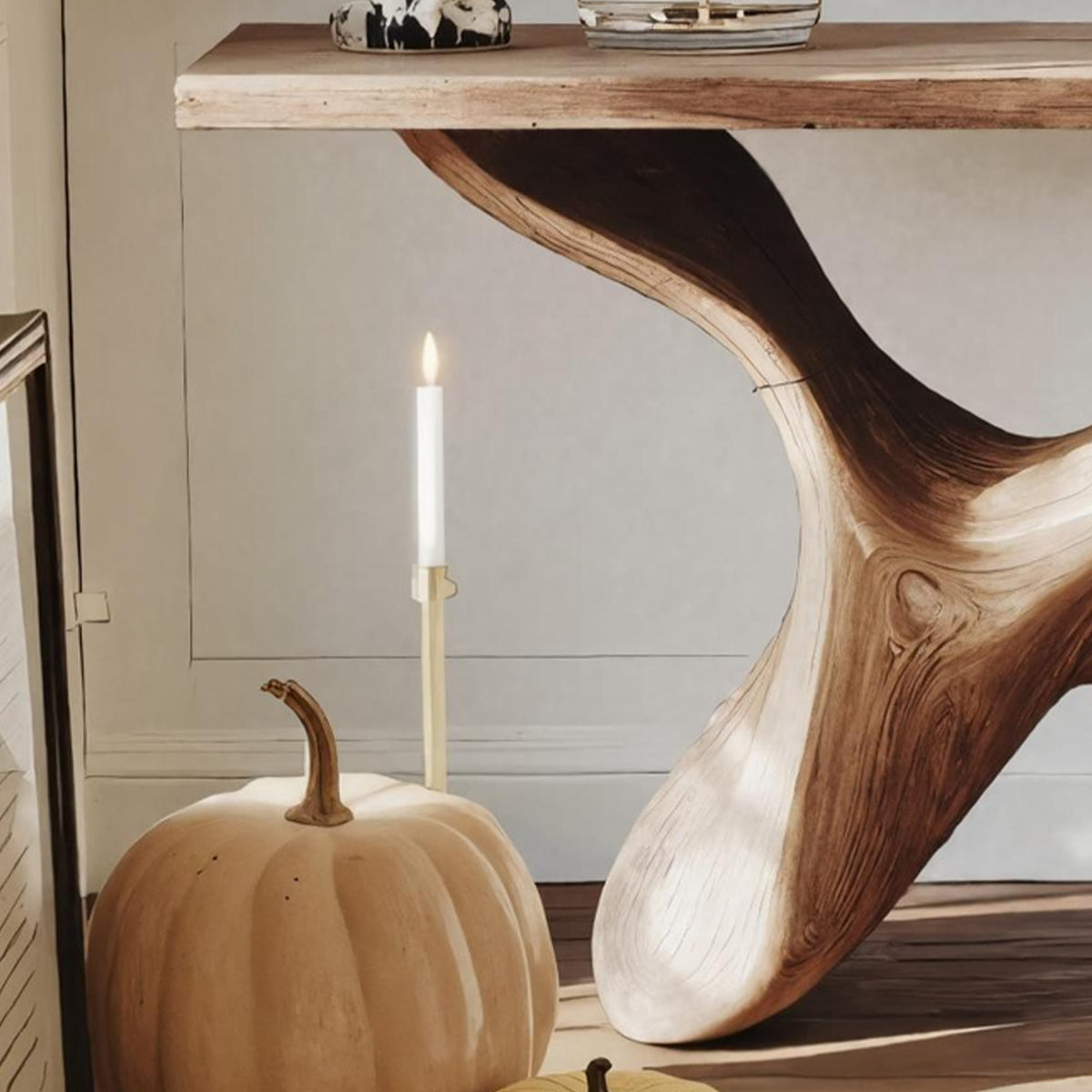 Live Edge Theme Console Table