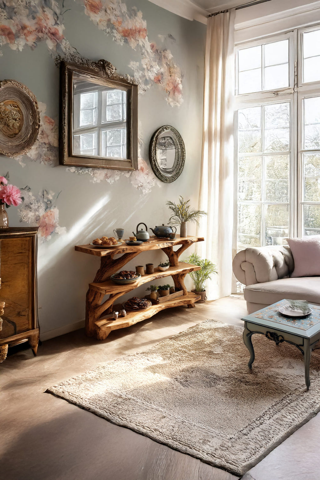 Mid Century Accent Console Table