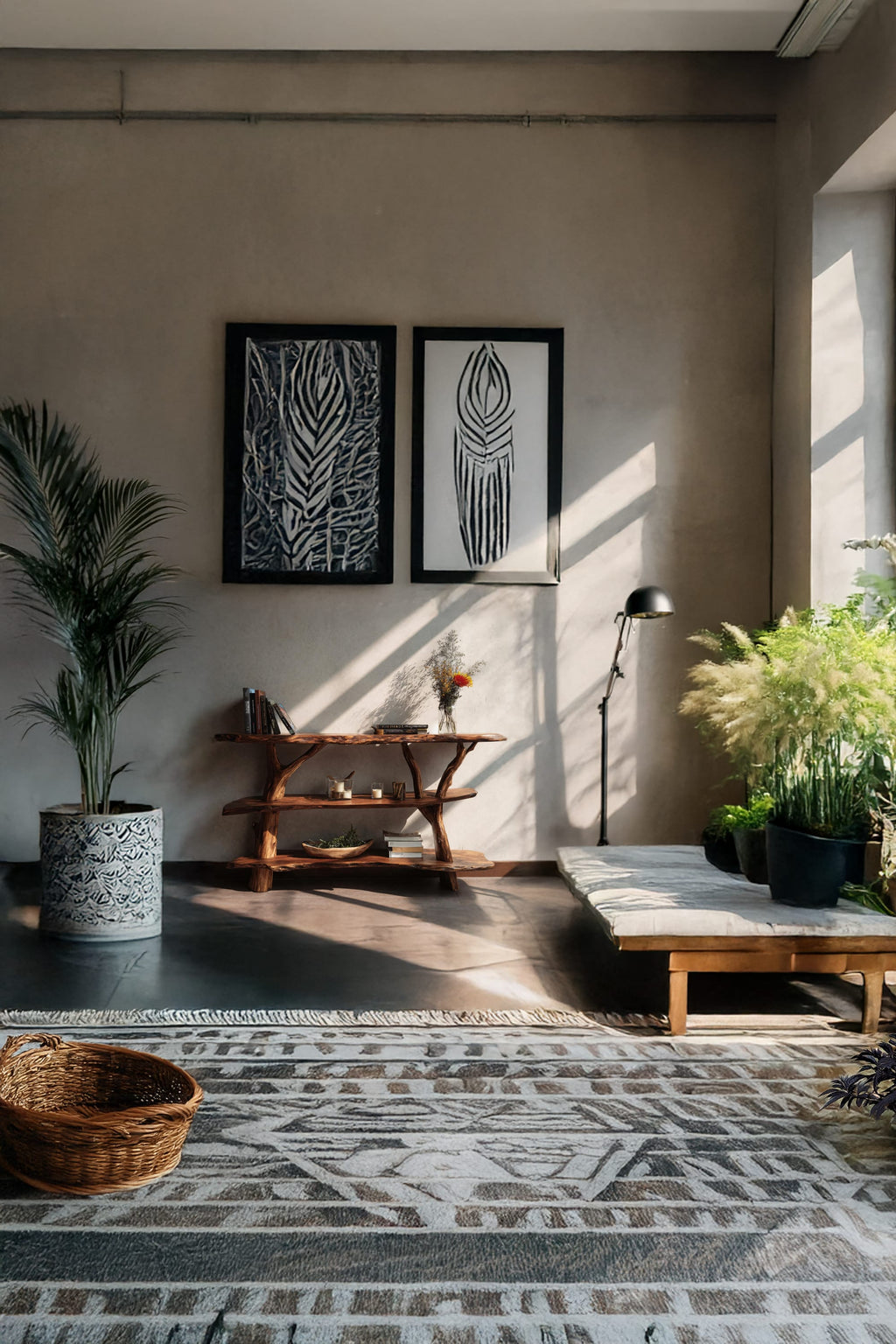 Live Edge Contemporary Console Table