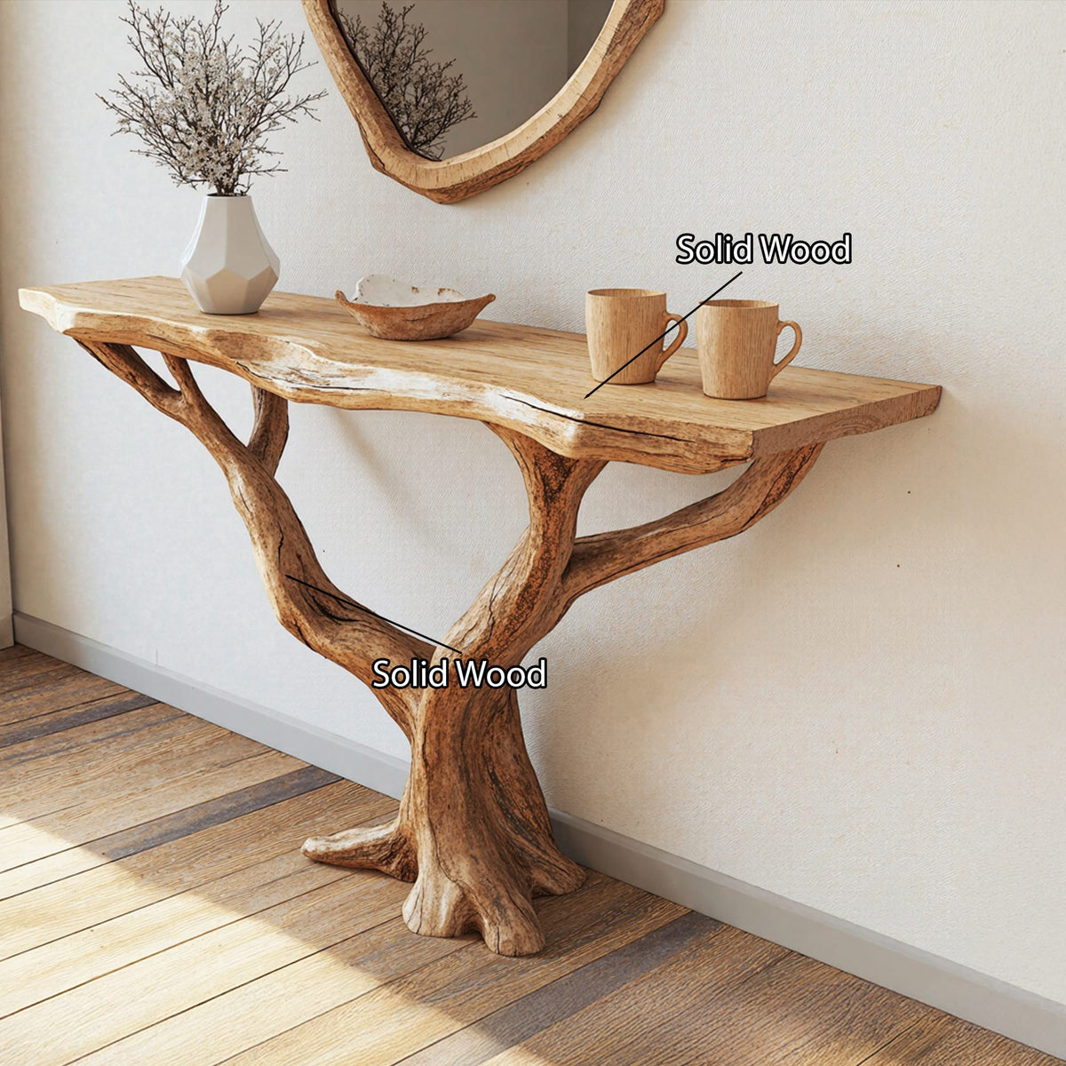 Console Table Entrance Table Decoration, solid wood, built to order