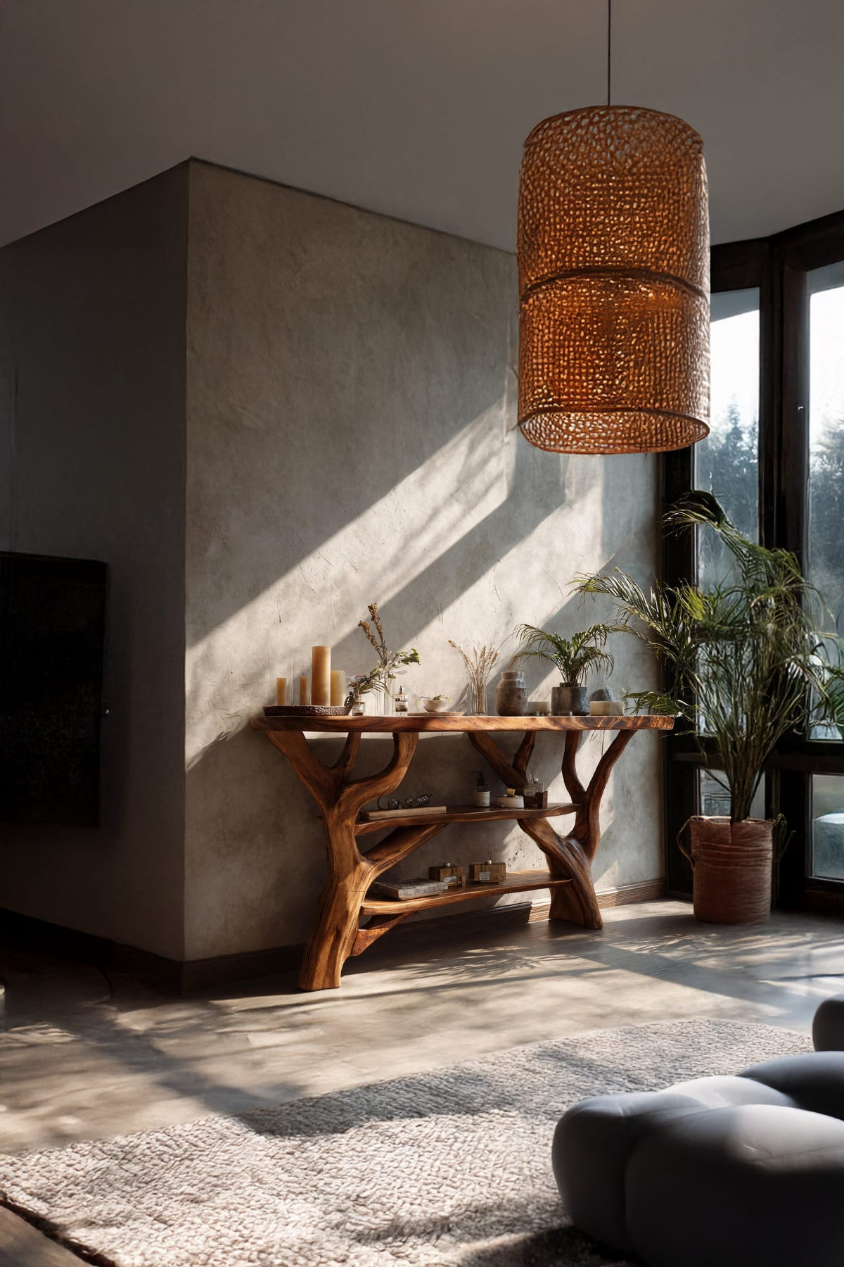 Live Edge Accent Console Table